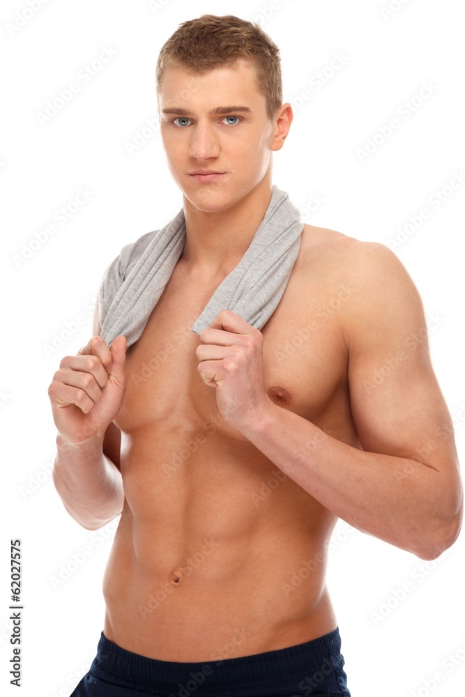 Handsome young man with muscular torso Handsome young man with muscular torso