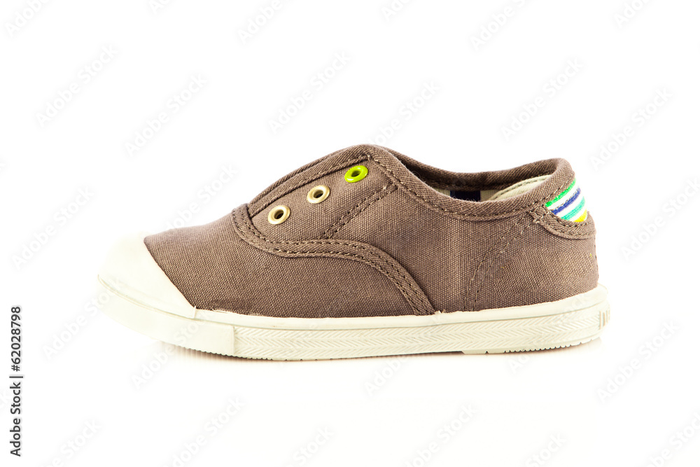 children shoes isolated on white background. freestyle comfort children shoes isolated on white background. freestyle comfort