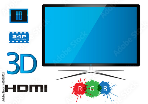 LED Television - Vector Design