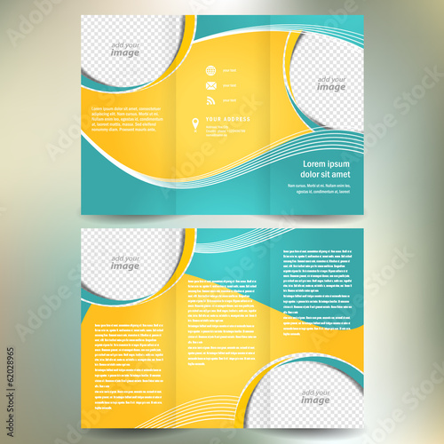 brochure folder leaflet geometric abstract element color