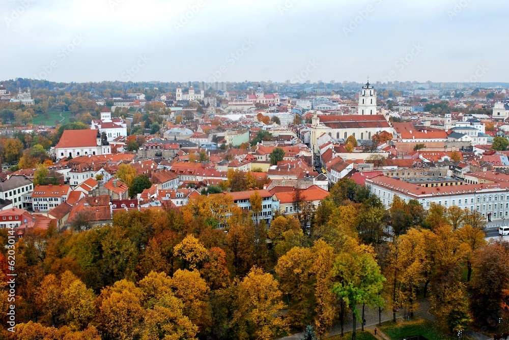 Vilnius panorama in autumn