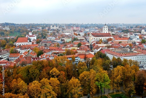 Vilnius panorama in autumn