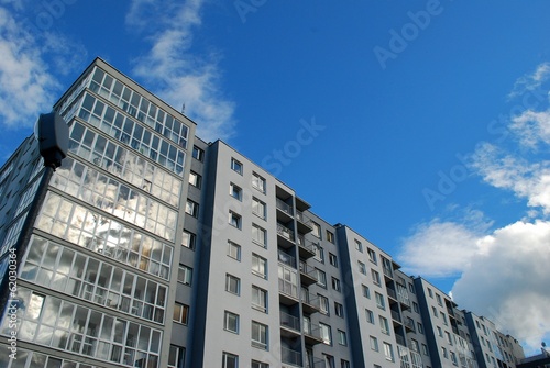 Stylish living block of flats. Real estate. New house.