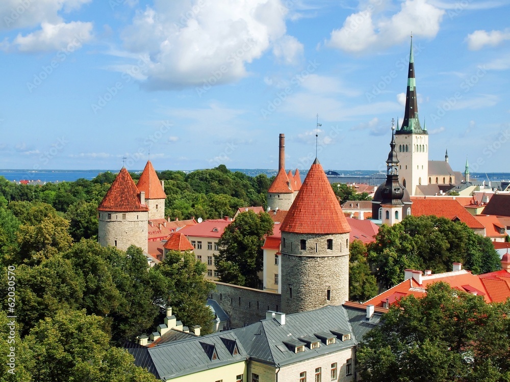 Top-view of the Old Town of Tallinn