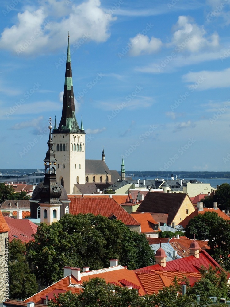 Top-view of the Old Town of Tallinn