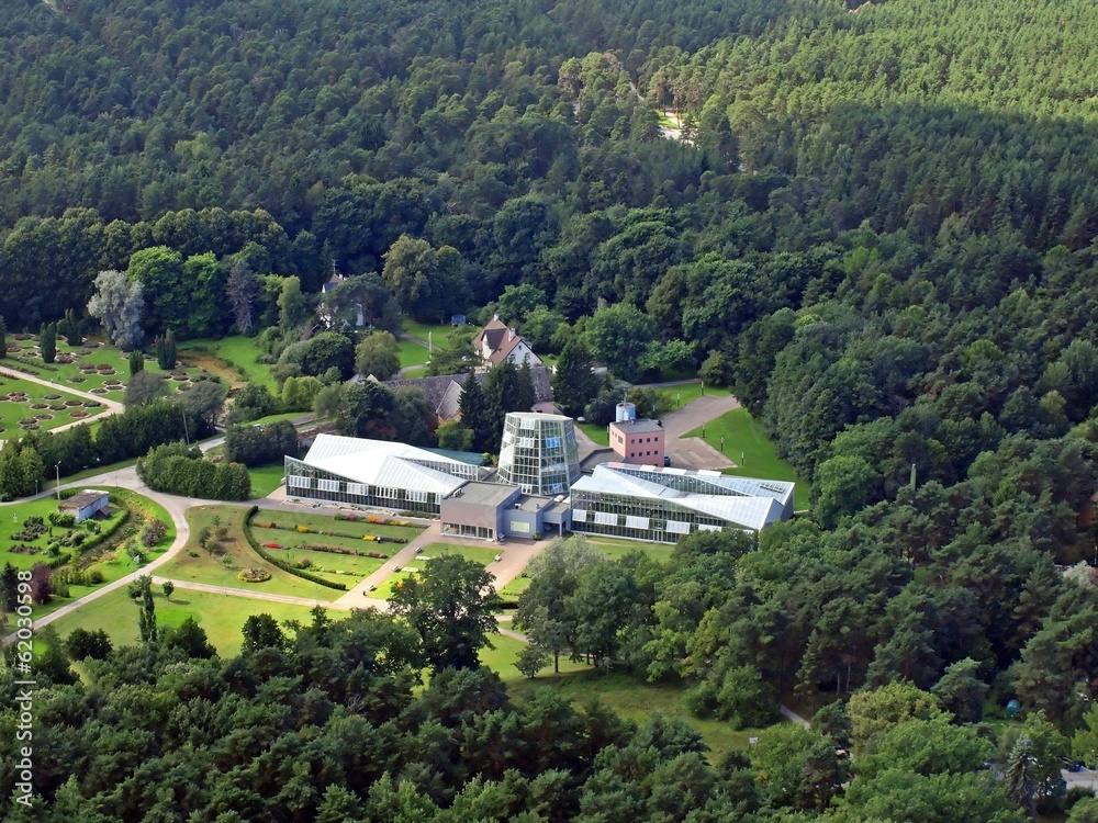 Tallinn botanical garden aerial view
