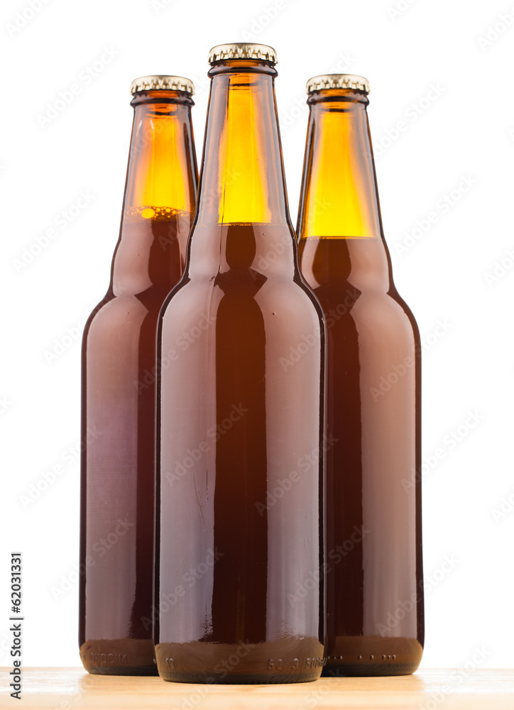 bottles of home made beer on table bottles of home made beer on table