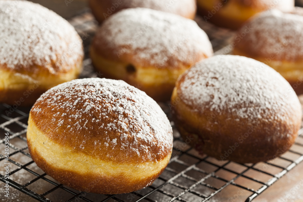 Homemade Raspberry Polish Paczki Donut