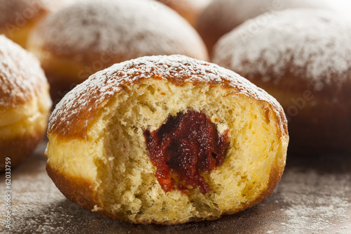 Homemade Raspberry Polish Paczki Donut photo