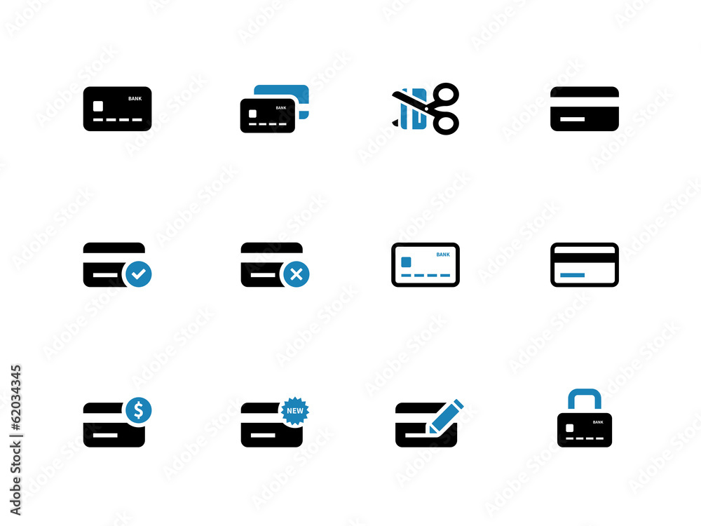 Credit card icons on white background. Credit card icons on white background.