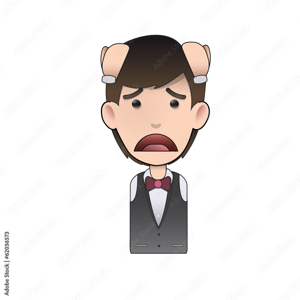 Man over white background. Vector design Man over white background. Vector design
