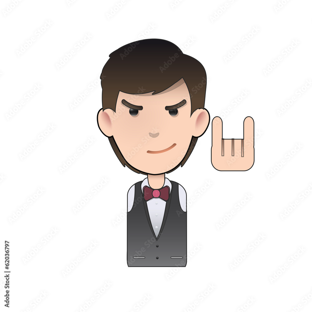Devil man over isolated background. Vector design. Devil man over isolated background. Vector design.