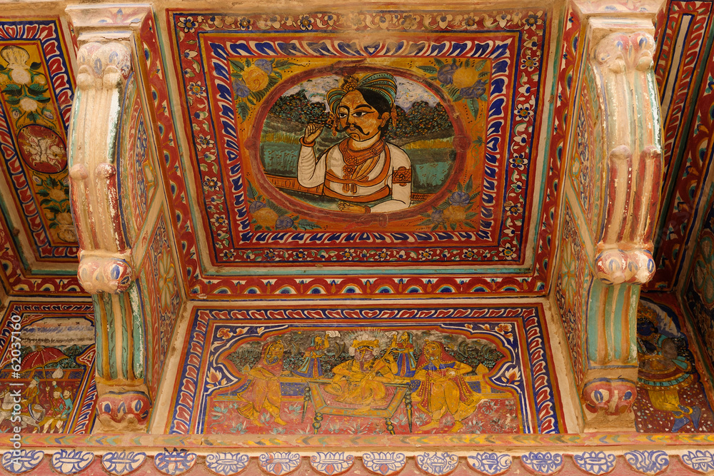 India, Decoration on the Haveli wall