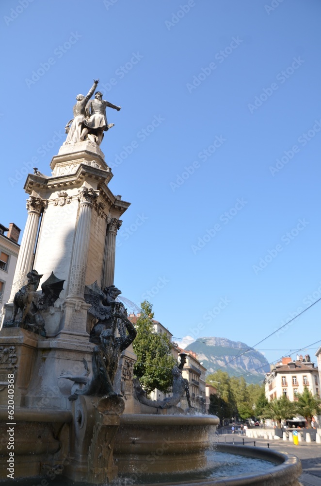 Obraz premium Fontaine des trois ordres, Grenoble