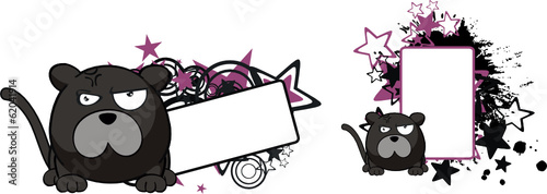black cat ball cartoon copyspace
