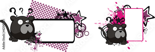 panther cartoon ball copyspace