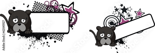 panther cartoon ball copyspace