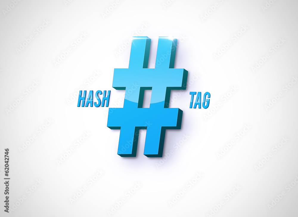 Fototapeta premium Hashtag Zeichen
