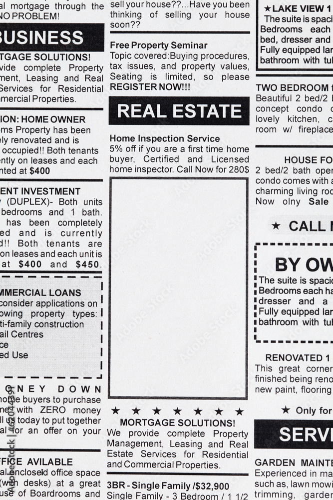 Fototapeta premium Real Estate Ad