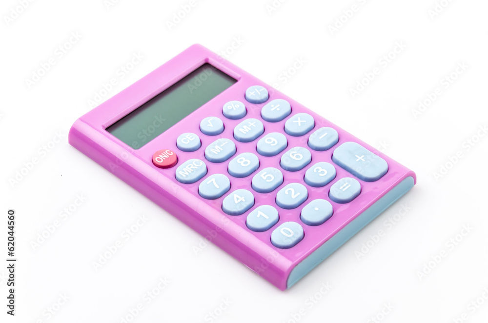 Calculator isolated white background Calculator isolated white background