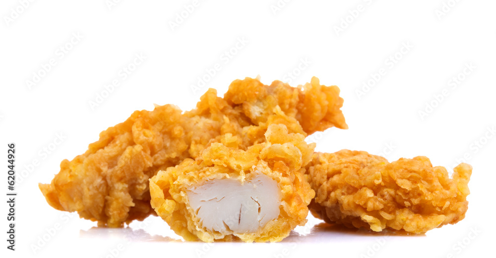 Chicken Strips on a white background Chicken Strips on a white background