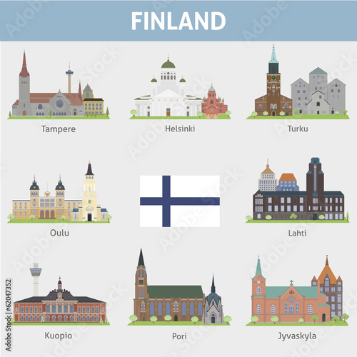 Finland. Symbols of cities