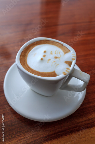 Cup of latte coffee