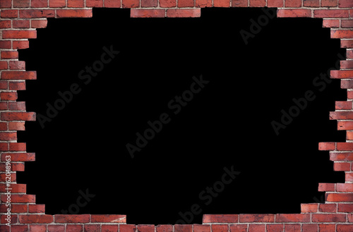 Background of red brick wall