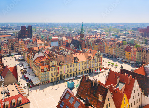 old town square with city hall, Wroclaw