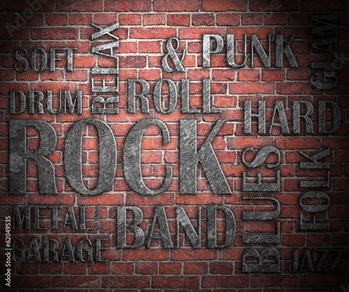 Grunge rock music poster #62049535