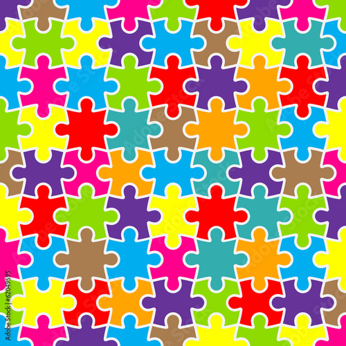Abstract puzzle background with colorful pieces