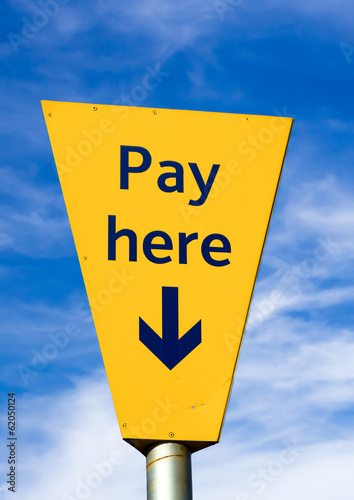 Pay Here Sign