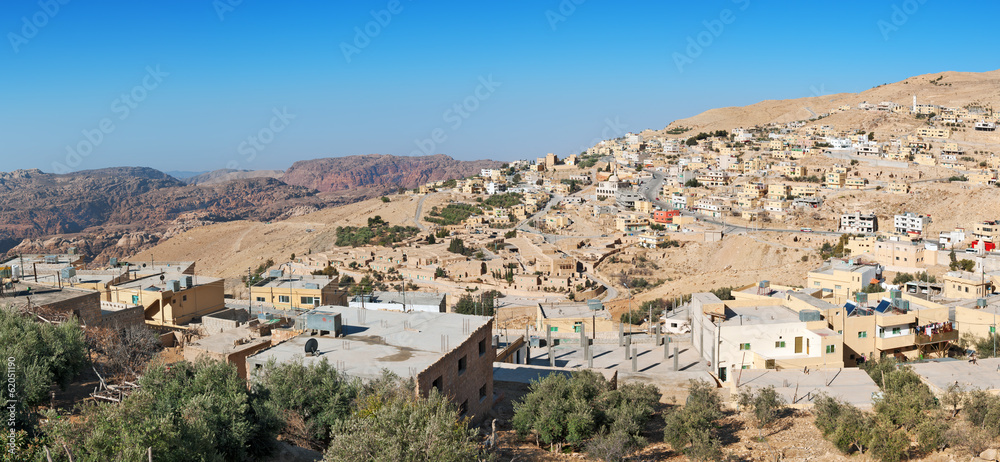Obraz premium Panoramic view of Taybeh village near Petra