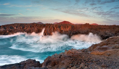 Sierkussen Canarische Eilanden Vulkanisch landschap van Lanzarote  © bono
