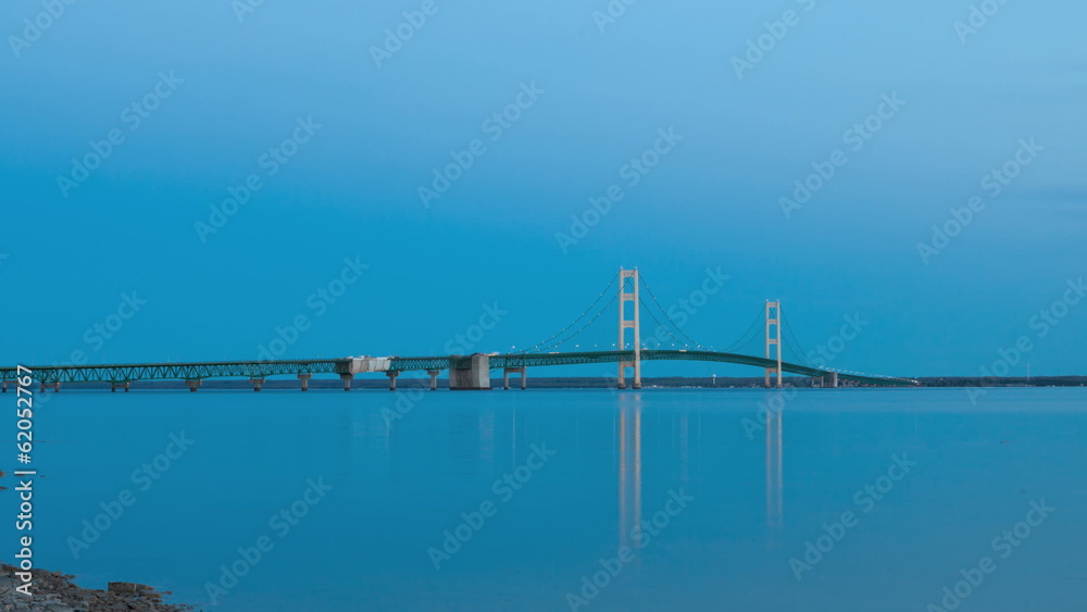 Time lapse Sunset Mackinac Bridge, Michigan, USA Time lapse Sunset Mackinac Bridge, Michigan, USA