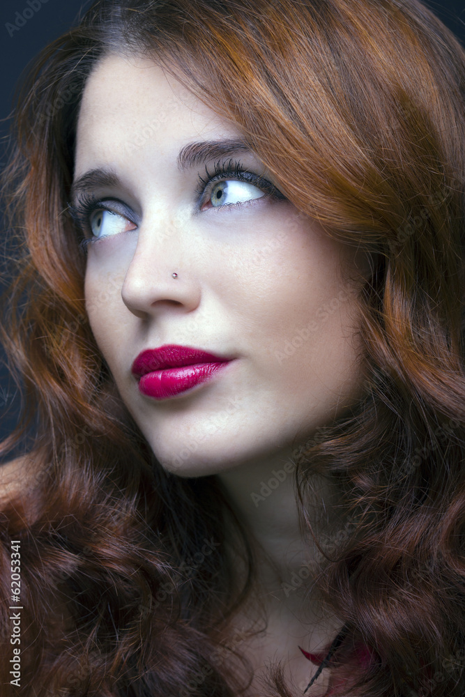 Beauty portrait of beautiful cheerful young woman Beauty portrait of beautiful cheerful young woman