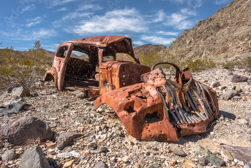 Abandoned vintage rusty car