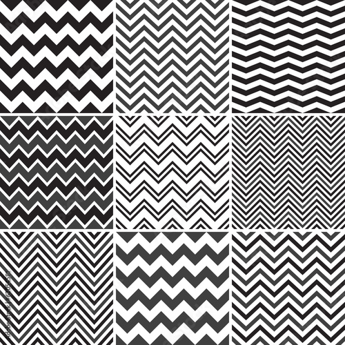 Black Chevron seamless patterns photo