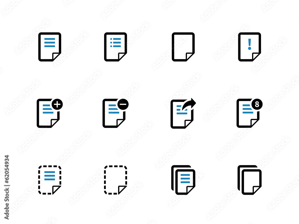 Notepad Document file and Note duotone icons. Notepad Document file and Note duotone icons.