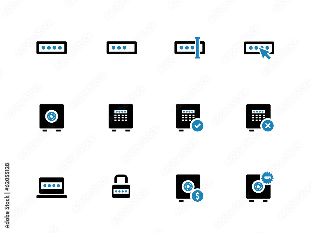 Password duotone icons on white background.
