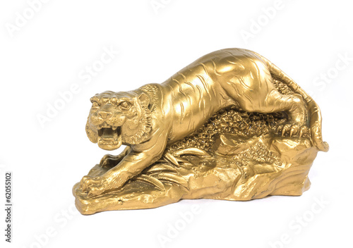 Gold tiger statue