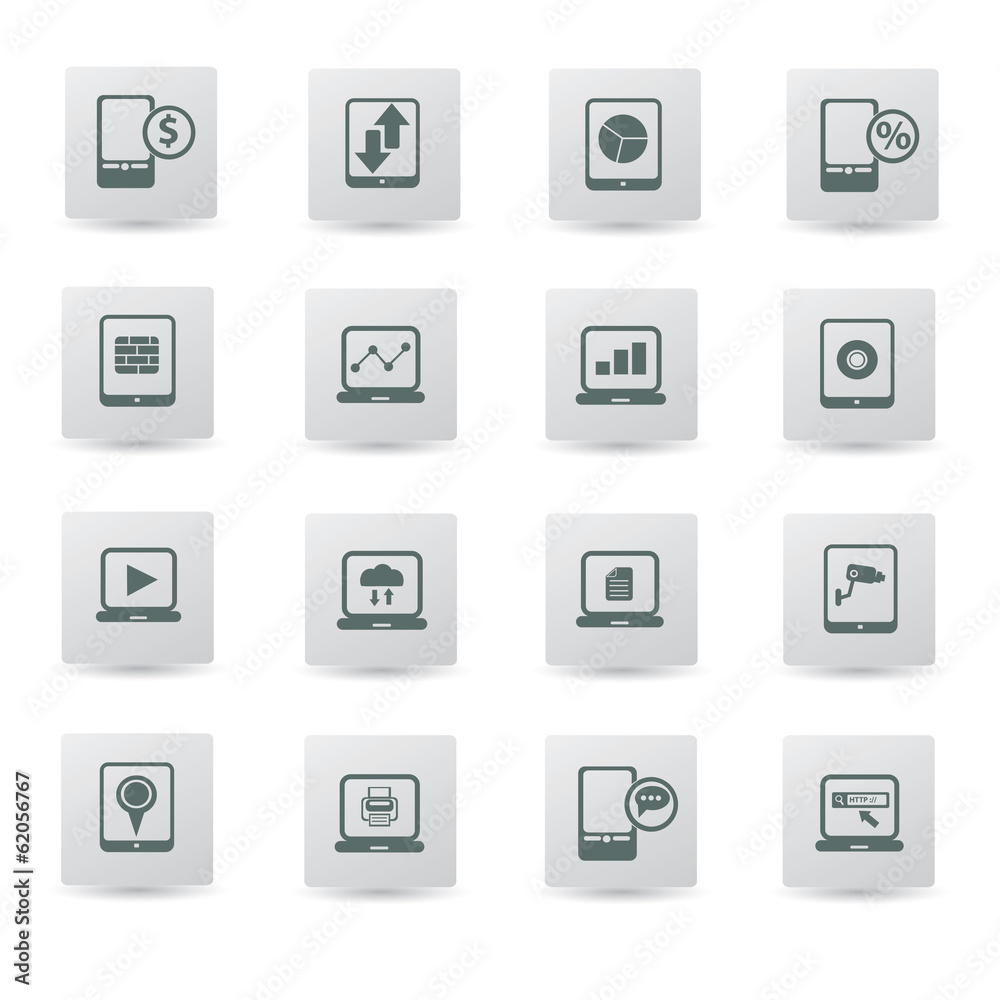 Computer mobile phone and tablet pc,icon set,vector