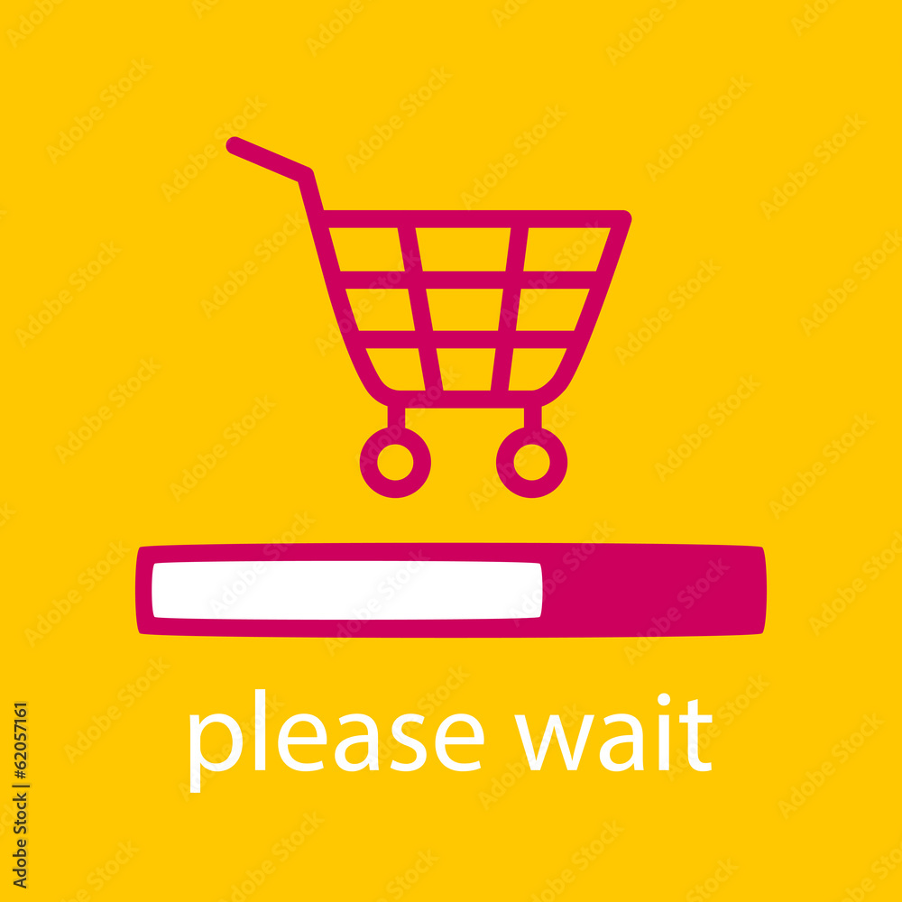 progress bar with a shopping cart. progress bar with a shopping cart.
