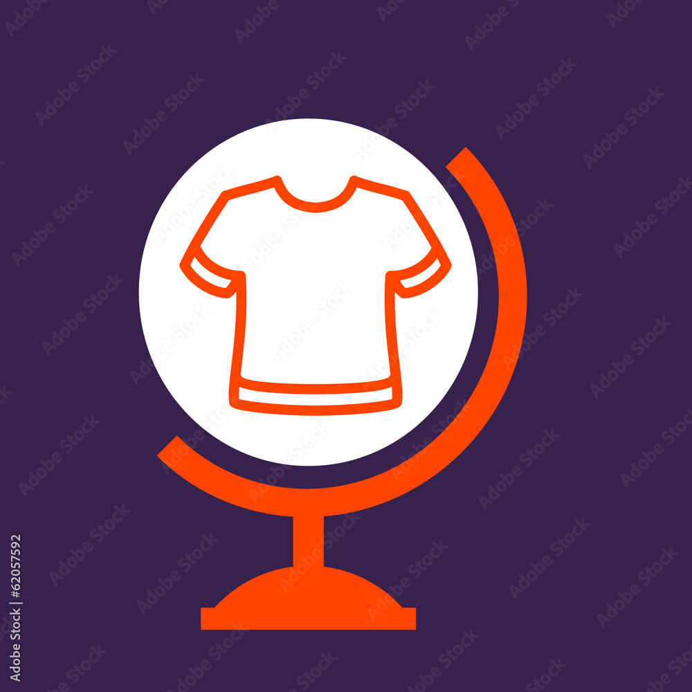 on the globe  T-shirt.