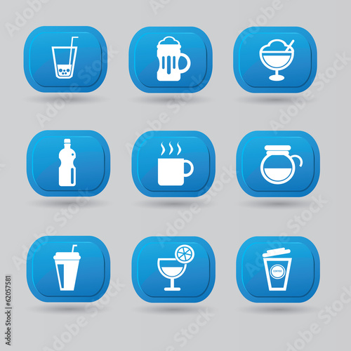 Drinks sign icons vector