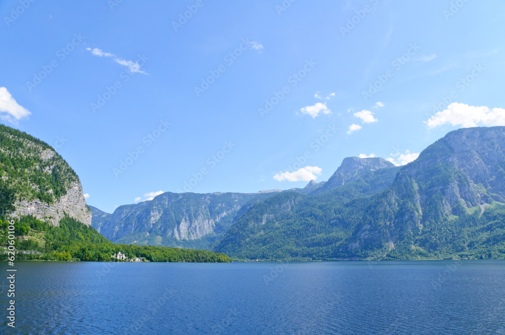 Alps and the Lake Hallstatt, Austria