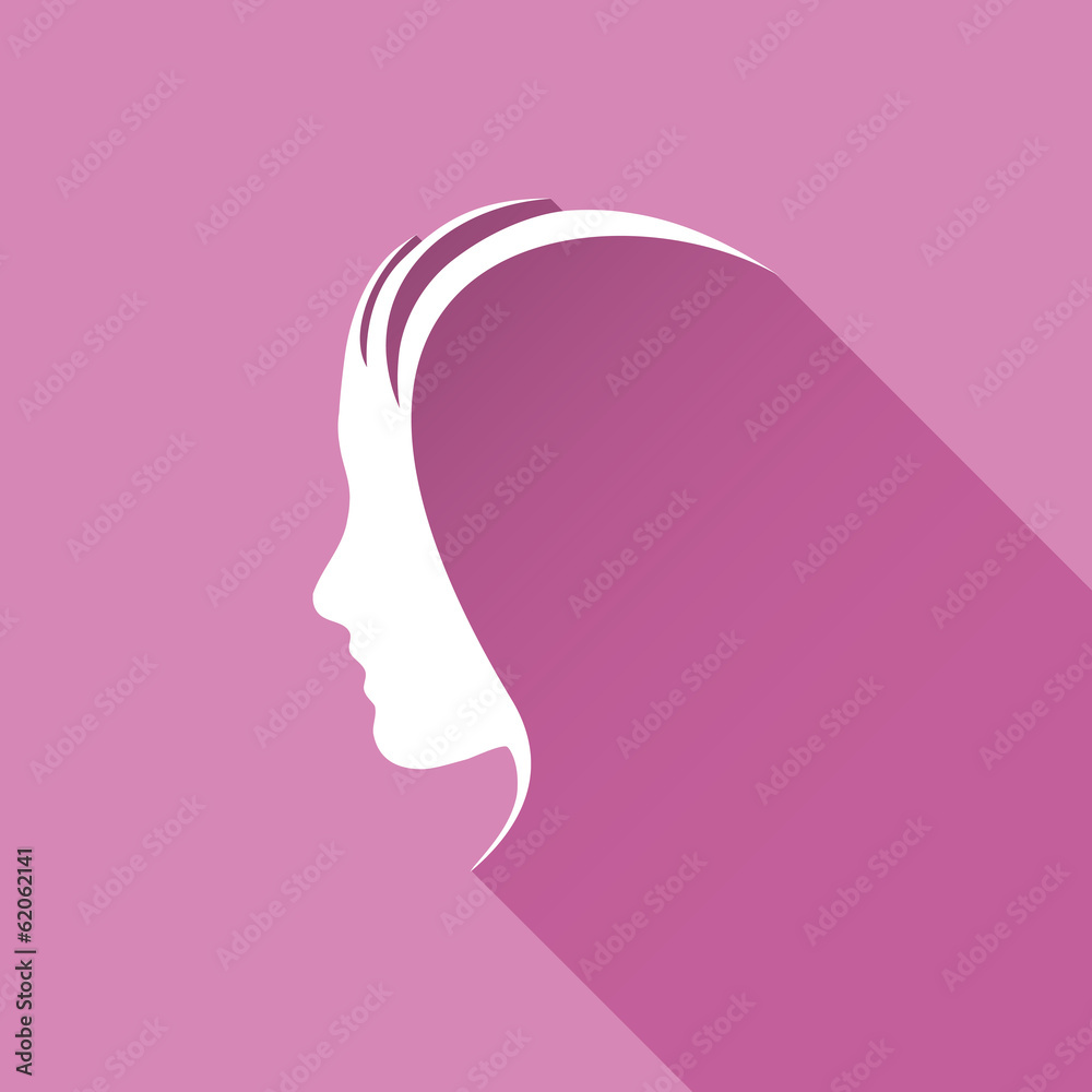 Vector logo Profile of woman Vector logo Profile of woman