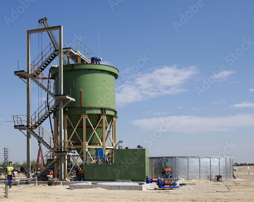 Industrial diamond mining plant under construction