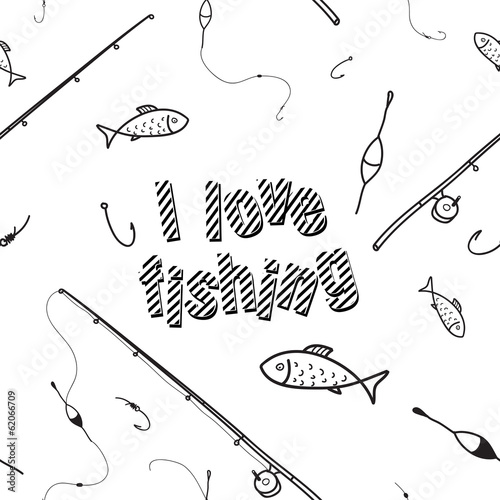 Seamless texture on fishing subject