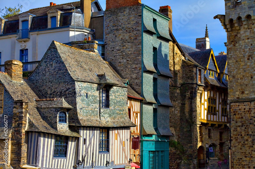 Vieilles maisons à Vitré, Ile et Vilaine, Bretagne photo